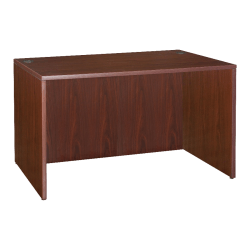 Lorell® Essentials Series Rectangular Shell Desk, 48"W x 24"D, Mahogany