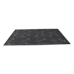 Waterhog Plus Swirl Floor Mat, 48" x 96", Gray Ash