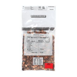 MMF Industries Single-Handle Self-Sealing Coin Deposit Bags, 12 3/8" x 18", Clear, Box Of 100