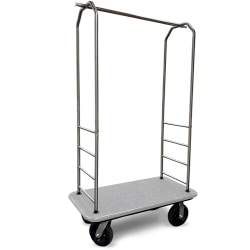 CSL Easy-Mover Luggage Cart, 72-1/2"H x 43"W x 23"D, Gray, 2000GY010GRY