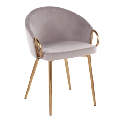 LumiSource Claire Accent/Dining Chair, Gold/Silver