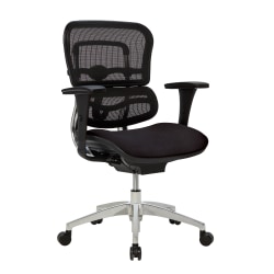 WorkPro® Floor Display 12000 Series Ergonomic Mesh/Fabric Mid-Back Office Chair, Black/Black, BIFMA Compliant