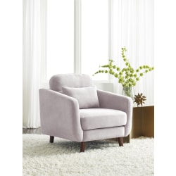 Serta® Sierra Collection Arm Chair, Ivory/Chestnut