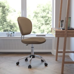 Flash Furniture Mesh Mid-Back Swivel Task Chair, Coffee Brown/Silver
