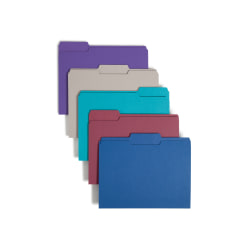 Smead Color File Folders, Letter Size, 1/3 Cut, Jewel Tones, Box Of 100