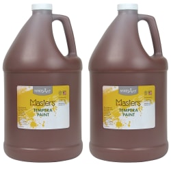 Little Masters® Tempera Paint, 128 Oz, Brown, Pack Of 2