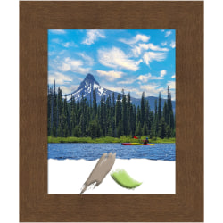 Amanti Art Wood Picture Frame, 15" x 18", Matted For 11" x 14", Carlisle Brown
