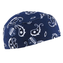 Ergodyne Chill-Its® 6630 Terry Cloth Skull Caps, Navy Western, Pack Of 6 Caps