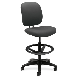 HON® ComforTask Stool, 26-7/8"W x 30"D x 49-7/8"H, Iron Gray