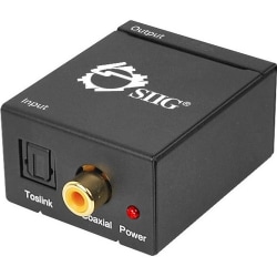 SIIG Digital to Analog Audio Converter - 96 kHzBlack