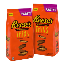 Reese's Thins Milk Chocolate Party Bags, 24.05 Oz, Pack Of 2 Bags