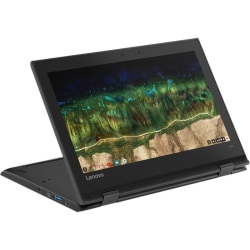 Lenovo 500e Chromebook 2nd Gen 81MC0000US 11.6" Touchscreen 2 in 1 Chromebook - 1366 x 768 - Celeron N4100 - 4 GB RAM - 32 GB Flash Memory - Gray - Chrome OS - Intel UHD Graphics 600 - In-plane Switching