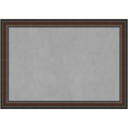 Amanti Art Magnetic Bulletin Board, Steel/Aluminum, 41" x 29", Cyprus Walnut Wood Frame