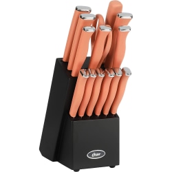 Oster Langmore 15-Piece Stainless Steel Cutlery Set, Coral