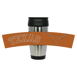 Hunter NCAA Stainless Steel Travel Tumbler, 15 Oz, Texas Longhorns, Black/Silver