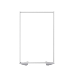 Ghent Floor Partition With Aluminum Frame, 71-7/8"H x 48"W x 2"D, Clear