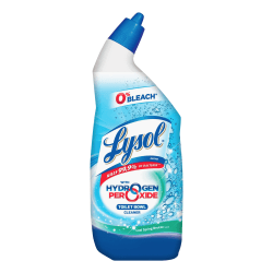 Lysol® Hydrogen Peroxide Toilet Cleaner, Cool Spring Breeze Scent, 24 Oz Bottle, Blue