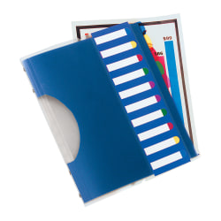 Pendaflex® Poly Desk Organizer, 10 Tabs, Blue