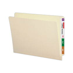 Smead® End-Tab Folders, Straight Cut, Letter Size, 100% Recycled, Manila, Pack Of 100