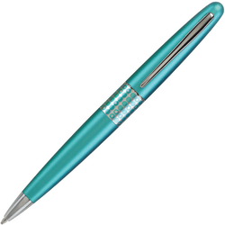 Pilot® MR Retro Pop Collection Premium Ballpoint Pen, Medium Point, 1.0 mm, Turquoise Barrel, Black Ink