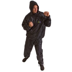 GoFit Vinyl Sweat Suit, Small/Medium, Black