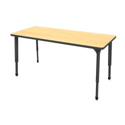 Marco Group™ Apex™ Series Rectangle Adjustable Table, 30"H 72"W x 30"D, Maple/Black