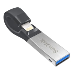 SanDisk® iXpand Flash Drive, 128GB, Gray