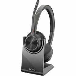 Poly Voyager 4300 UC 4320-M Headset - Google Assistant, Siri - Stereo - Wired/Wireless - Bluetooth - 164 ft - 77Z32AA