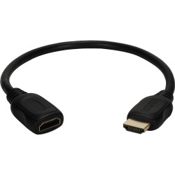 QVS 0.5ft High Speed HDMI UltraHD 4K with Ethernet Flex Extension Cable