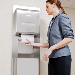 Kimberly-Clark Professional* MOD* Stainless Steel Recessed Wall Unit with Trash Receptacle, 11 x 4.5 x 54.5