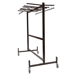 National Public Seating Folding Chair/Table Dolly/Coat Rack, 70"H x 67"W x 33-1/4"D, Brown