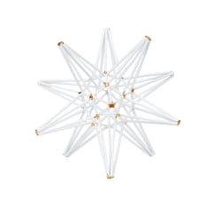 Anji Mountain Decorative Small Star, 4"H x 4"W x 4"D, White