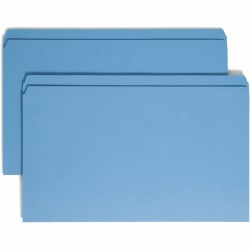 Smead - File folder - for Legal (8.5 in x 14 in) - tabbed - blue (pack of 100)