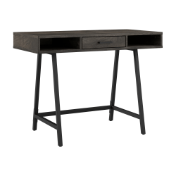 Bush Furniture Steele 40"W Writing Desk, Dark Gray Hickory, Standard Delivery