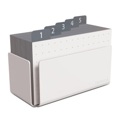 Oxford® Index Card Storage Box, 4 x 6, Indigo/Black
