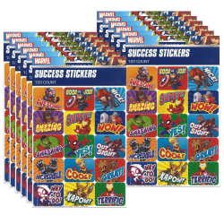 Eureka Success Stickers, Marvel Super Hero Adventure, 120 Stickers Per Pack, Set Of 12 Packs