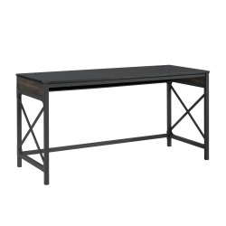 Sauder® Foundry Road 59"W Commercial Office Table Desk, Carbon Oak
