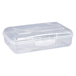 Cra-Z-Art Plastic School Box, 2-3/16"H x 5-3/16"W x 8"D, Clear