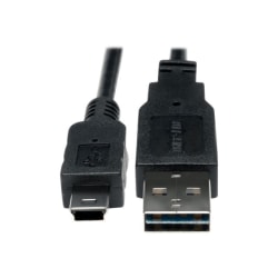 Tripp Lite 6in USB 2.0 High Speed Cable Reversible A to 5Pin Mini B M/M 6" - USB cable - mini-USB Type B (M) to USB (M) - USB 2.0 - 5.9 in - molded, reversible A connector - black