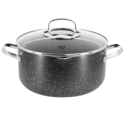 Korkmaz Galaksi Nonstick Low Casserole Dish With Lid, 6.5L, Black