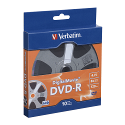 Verbatim® Digital Movie® DVD-R Bulk Box, Pack Of 10