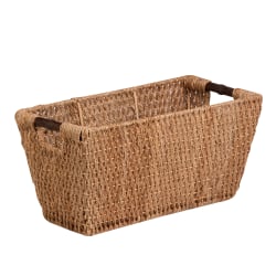 Honey-Can-Do Seagrass Basket With Handles, Medium Size, 10" x 10" x 20-1/4", Brown/Natural