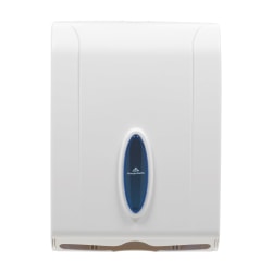 Georgia-Pacific® C-Fold/M-Fold Paper Towel Dispenser, 56630/01, 11.1" x 5.5" x 15.4", White, 1 Dispenser