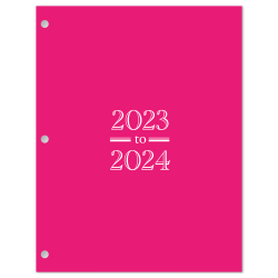 Office Depot® Brand Fashion Monthly Academic Planner, 8-1/4" x 10-3/4", Bright Solids, July 2023 to June 2024, N20221743