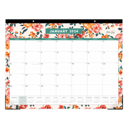 2024 Blue Sky™ Jessica Monthly Desk Pad Planning Calendar, 22" x 17", January to December
