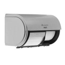 Compact® Side-By-Side Double-Roll Bathroom Tissue Dispenser, Stainless Steel