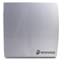 Saunders Aluminum Tuff 3-Ring Binder, 2" Round Rings, Silver
