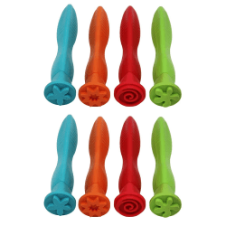 READY 2 LEARN Triangle Grip Stampers, Patterns, 4 Per Pack, Set Of 2 Packs