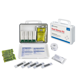 First Aid Only Heat Stress Plastic Kit, 6-1/2"H x 3"W x 9-1/2"D, White