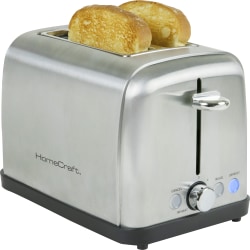 Nostalgia Electrics HomeCraft 2-Slice Extra-Wide Slot Toaster, Stainless Steel